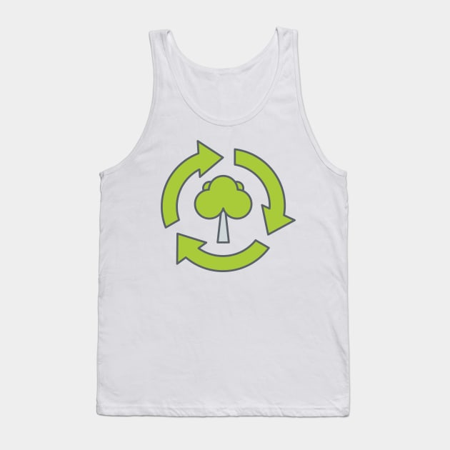 Green Recycling Tank Top by Jonathan Wightman